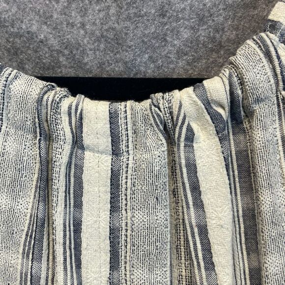 NWT HOPE AND HARLOW Shift Dress Women's Size 10 Pale Blue Cream Striped Halter - Picture 3 of 15